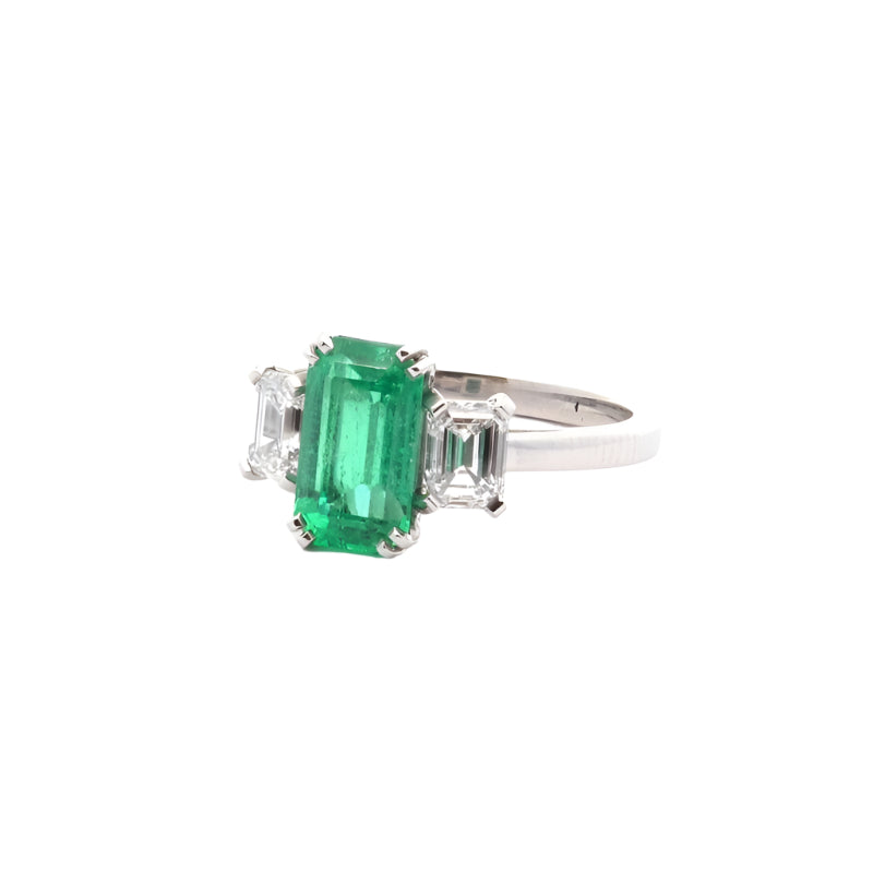 Bague émeraude 1,78cts et diamants - Castafiore