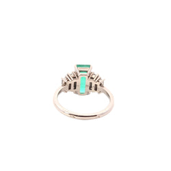 Bague émeraude 1,89cts et diamants en or 18k - Castafiore