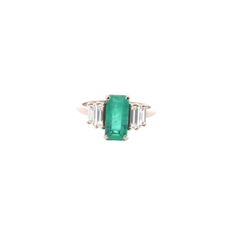 Bague émeraude 1,89cts et diamants en or 18k - Castafiore