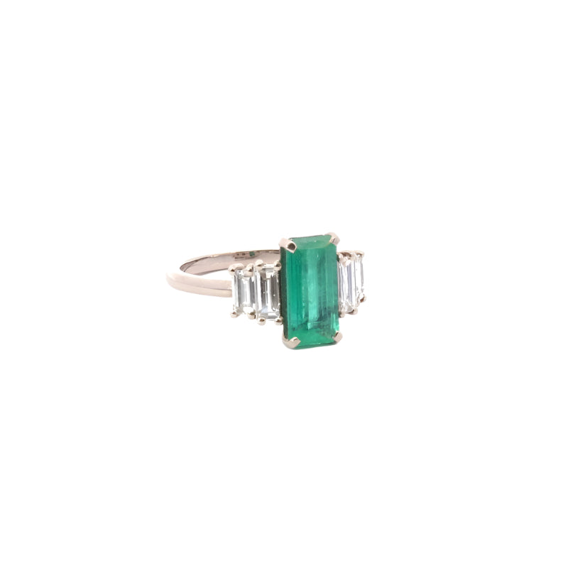 Bague émeraude 1,89cts et diamants en or 18k - Castafiore