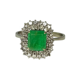 Bague ÉMERAUDE 2 ct en or blanc et diamants - Castafiore