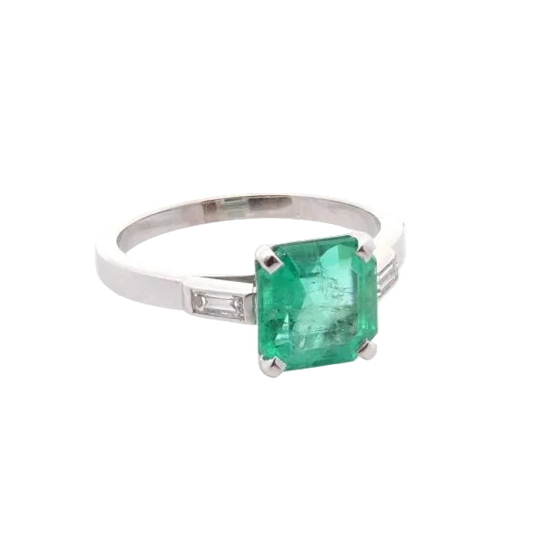 Bague ÉMERAUDE 2,16cts en platine et diamants - Castafiore