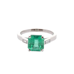 Bague ÉMERAUDE 2,16cts en platine et diamants - Castafiore