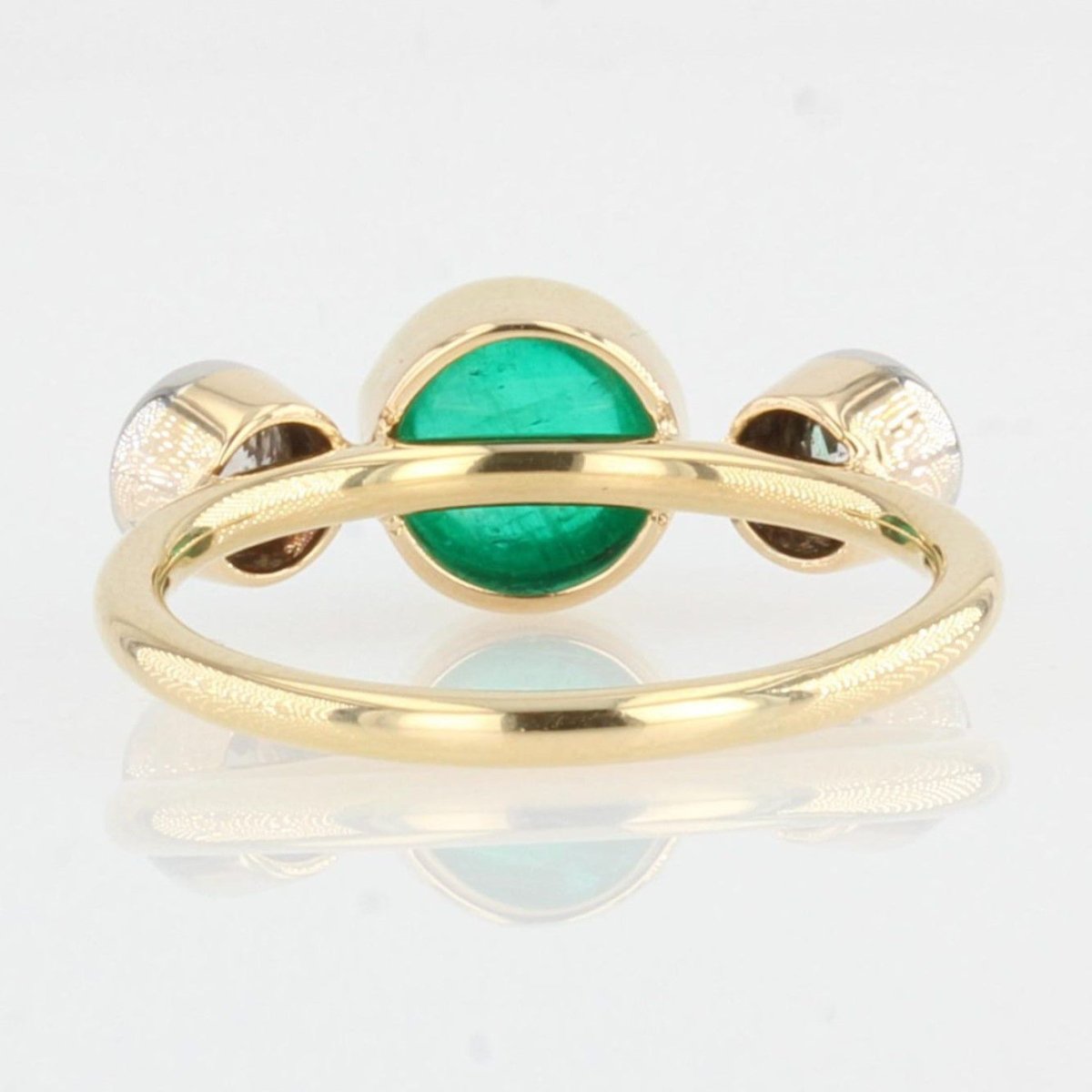 Bague émeraude cabochon et diamants - Castafiore