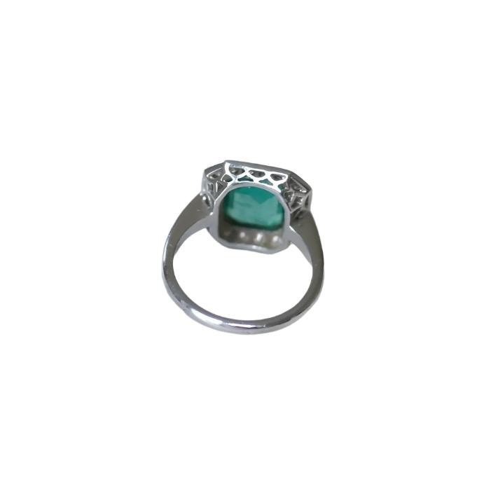 Bague Émeraude Colombienne 2.00 Cts et Diamants - Castafiore