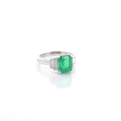 Bague émeraude de Colombie de 2,54cts et diamants - Castafiore