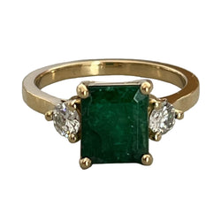 Bague EMERAUDE Diamants en or jaune - Castafiore