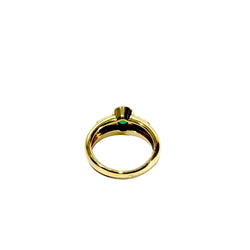 Bague ÉMERAUDE Diamants en or jaune - Castafiore