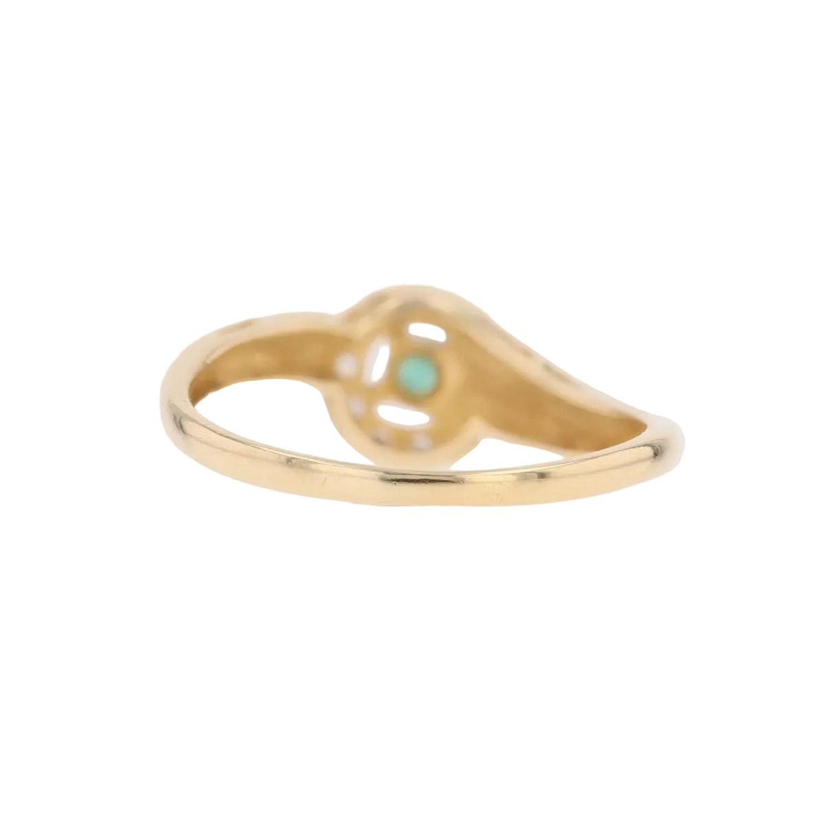 Bague émeraude en or jaune et diamants - Castafiore