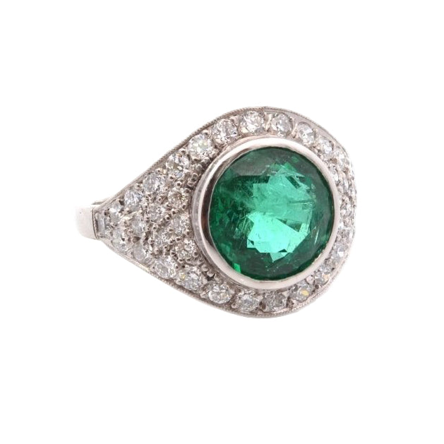 Bague Émeraude en platine - Castafiore