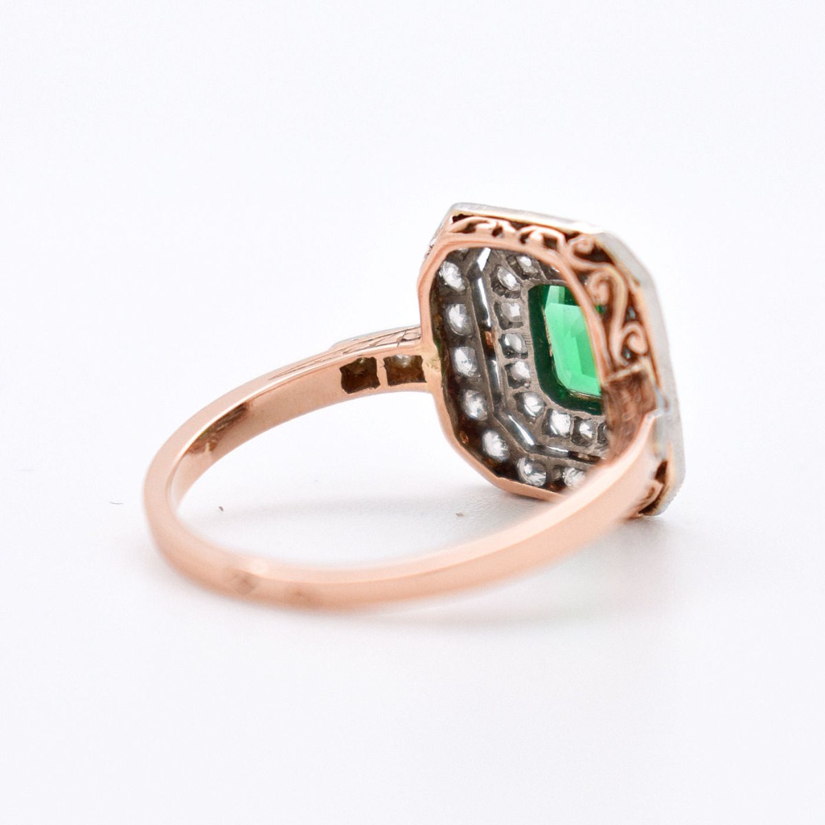 Bague Émeraude et Diamants - Belle Époque - Castafiore