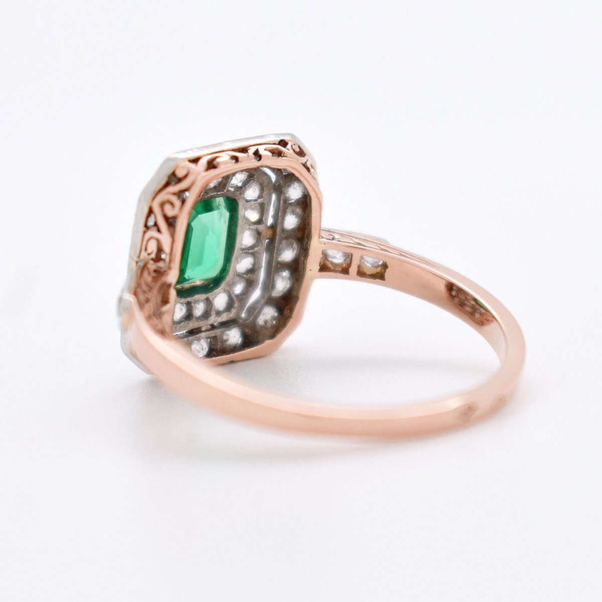 Bague Émeraude et Diamants - Belle Époque - Castafiore