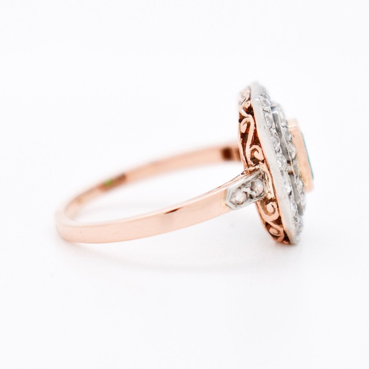 Bague Émeraude et Diamants - Belle Époque - Castafiore