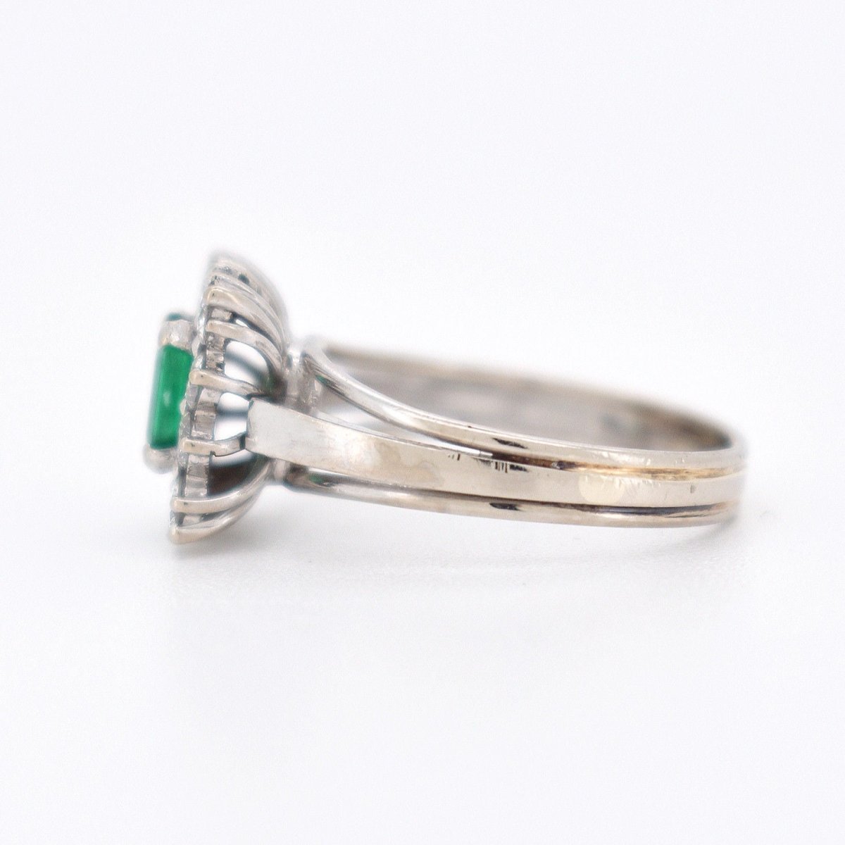 Bague Émeraude et Diamants, Vintage - Castafiore