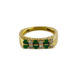 Bague ÉMERAUDES Diamants en or jaune - Castafiore