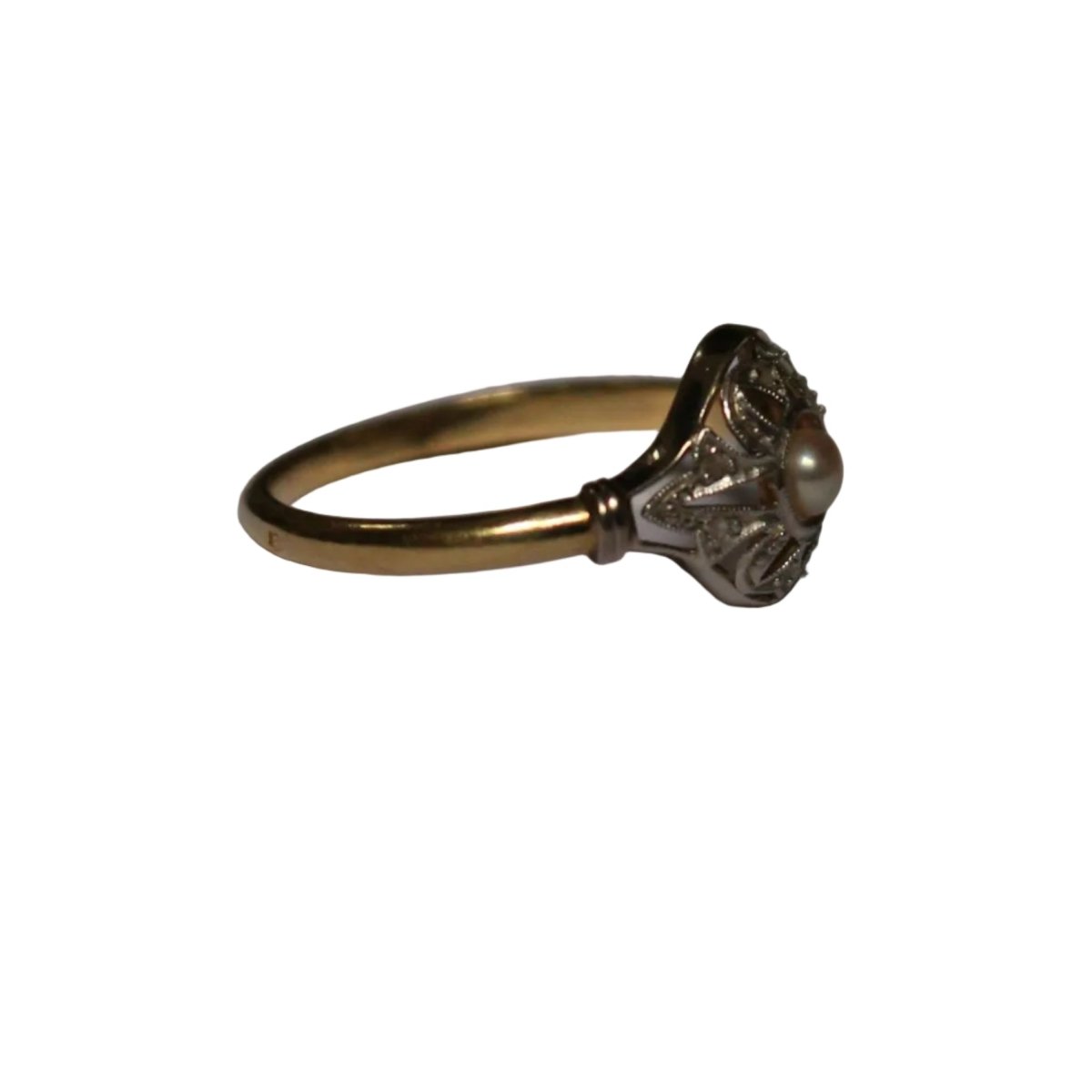 Bague en deux ors et perle - Castafiore