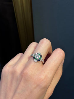 Bague en émeraudes et de saphirs - Castafiore