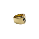 Bague en or 18 carats avec diamants et saphirs naturels. - Castafiore