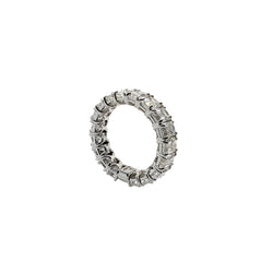 Bague en or 18 carats avec diamants naturels de taille émeraude totalisant 9,34 carats - Castafiore