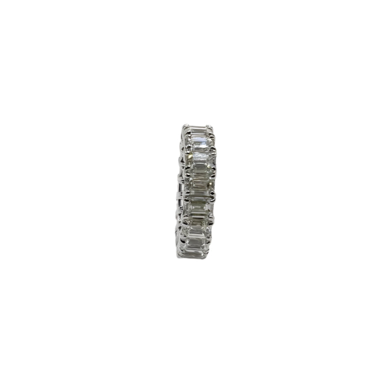 Bague en or 18 carats avec diamants naturels de taille émeraude totalisant 9,34 carats - Castafiore