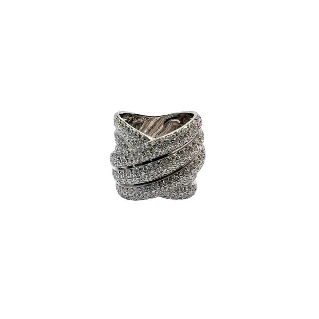 Bague en or 18 carats avec diamants naturels, inscription GIOVANNETTI. - Castafiore