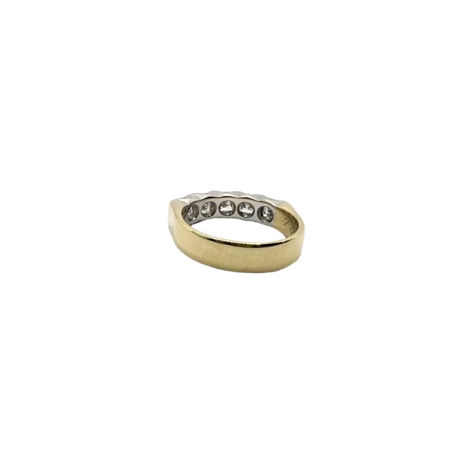 Bague en or 18 carats avec diamants naturels, inscription Poli - Castafiore