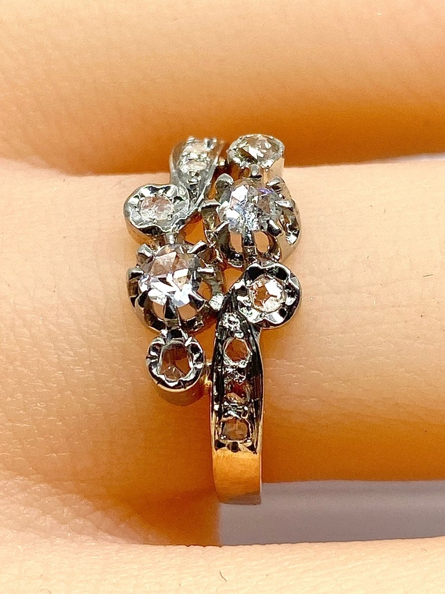 Bague en or 18 carats en diamants, époque 1900 - Castafiore
