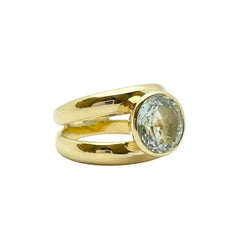 Bague en or 18KT avec aigue - marine naturelle ct 3.40 GOUBLE' PARIS - Castafiore