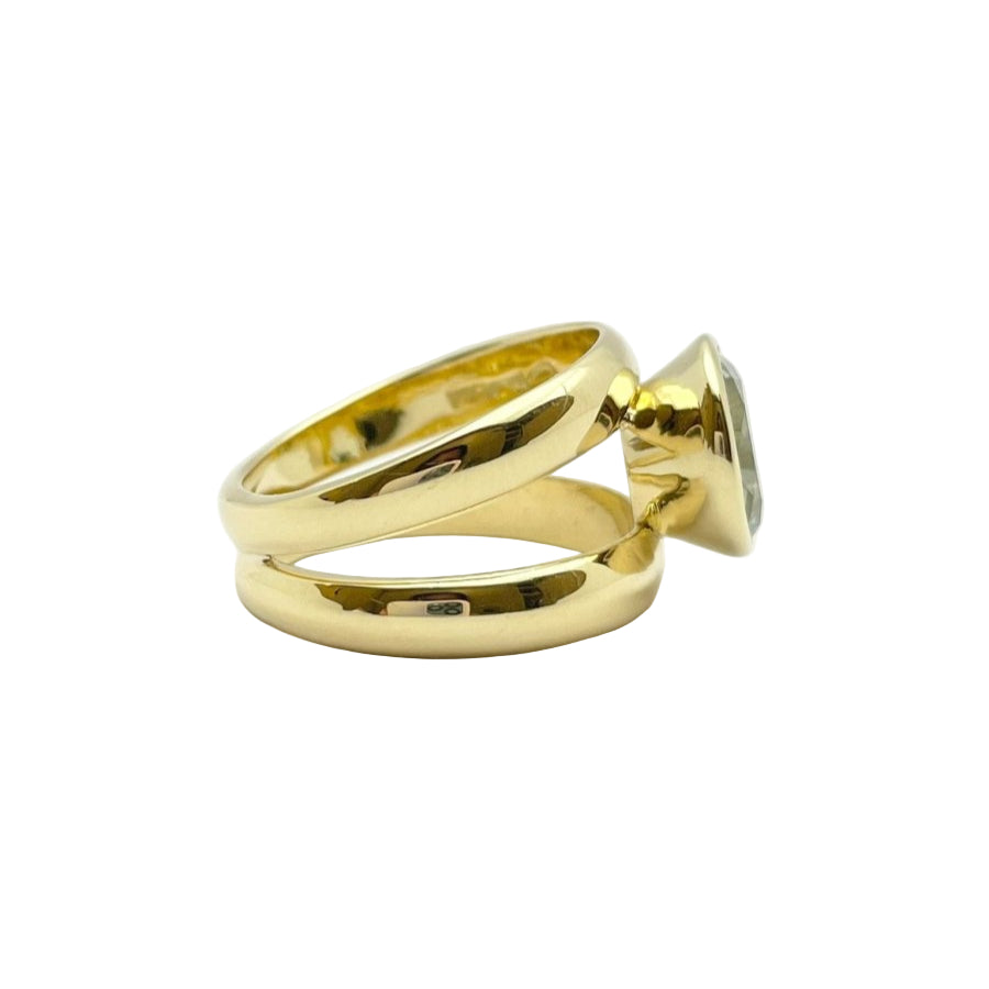 Bague en or 18KT avec aigue - marine naturelle ct 3.40 GOUBLE' PARIS - Castafiore
