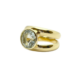 Bague en or 18KT avec aigue - marine naturelle ct 3.40 GOUBLE' PARIS - Castafiore