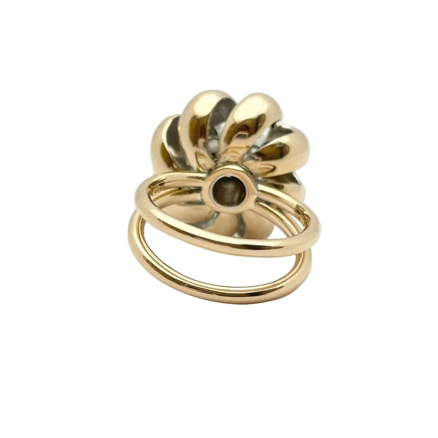 Bague en or 18KT avec diamants naturels ct 1.30 VS H. Epoque 1950 - Castafiore