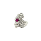 Bague en or 18KT avec diamants naturels et rubis - Castafiore