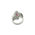 Bague en or 18KT avec diamants naturels et rubis - Castafiore