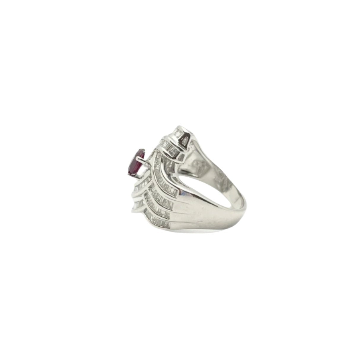 Bague en or 18KT avec diamants naturels et rubis - Castafiore