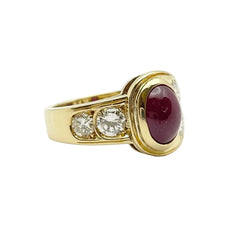 Bague en or 18KT avec rubis et diamants naturels GOUBLE' PARIS - Castafiore