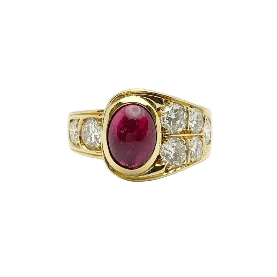 Bague en or 18KT avec rubis et diamants naturels GOUBLE' PARIS - Castafiore