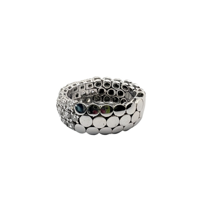Bague en or blanc 18 carats avec diamants naturels - Castafiore
