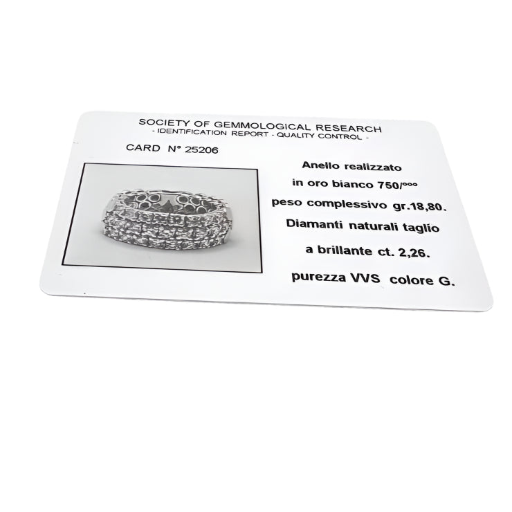 Bague en or blanc 18 carats avec diamants naturels - Castafiore