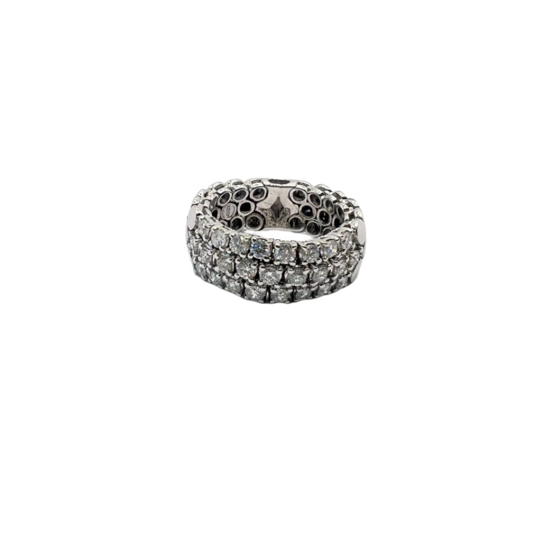 Bague en or blanc 18 carats avec diamants naturels - Castafiore