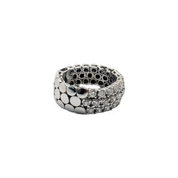 Bague en or blanc 18 carats avec diamants naturels - Castafiore