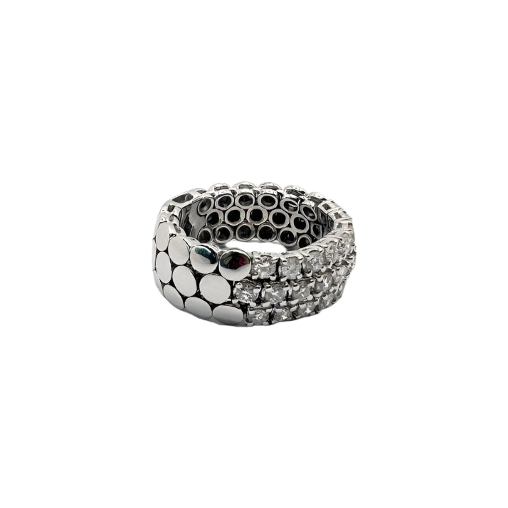 Bague en or blanc 18 carats avec diamants naturels - Castafiore