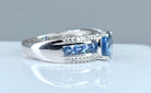 Bague en or blanc 18 carats en saphirs et diamants - Castafiore