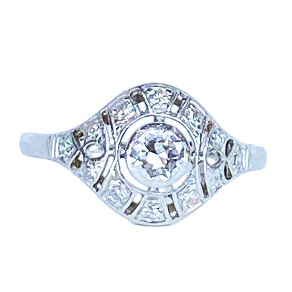 Bague en or blanc diamants - Castafiore