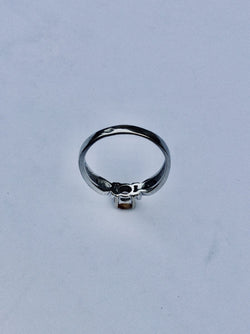 Bague En Or Blanc Diamants Et Citrine - Castafiore