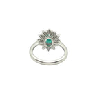 Bague en or blanc, émeraude et diamants - Castafiore