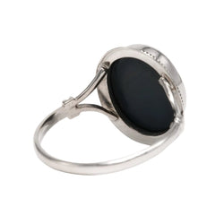Bague en or blanc et agate - Castafiore