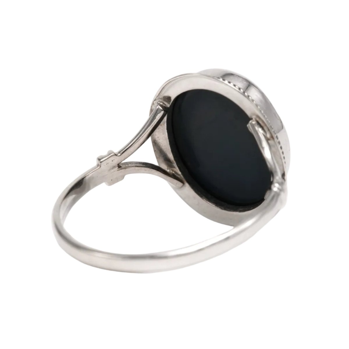 Bague en or blanc et agate - Castafiore