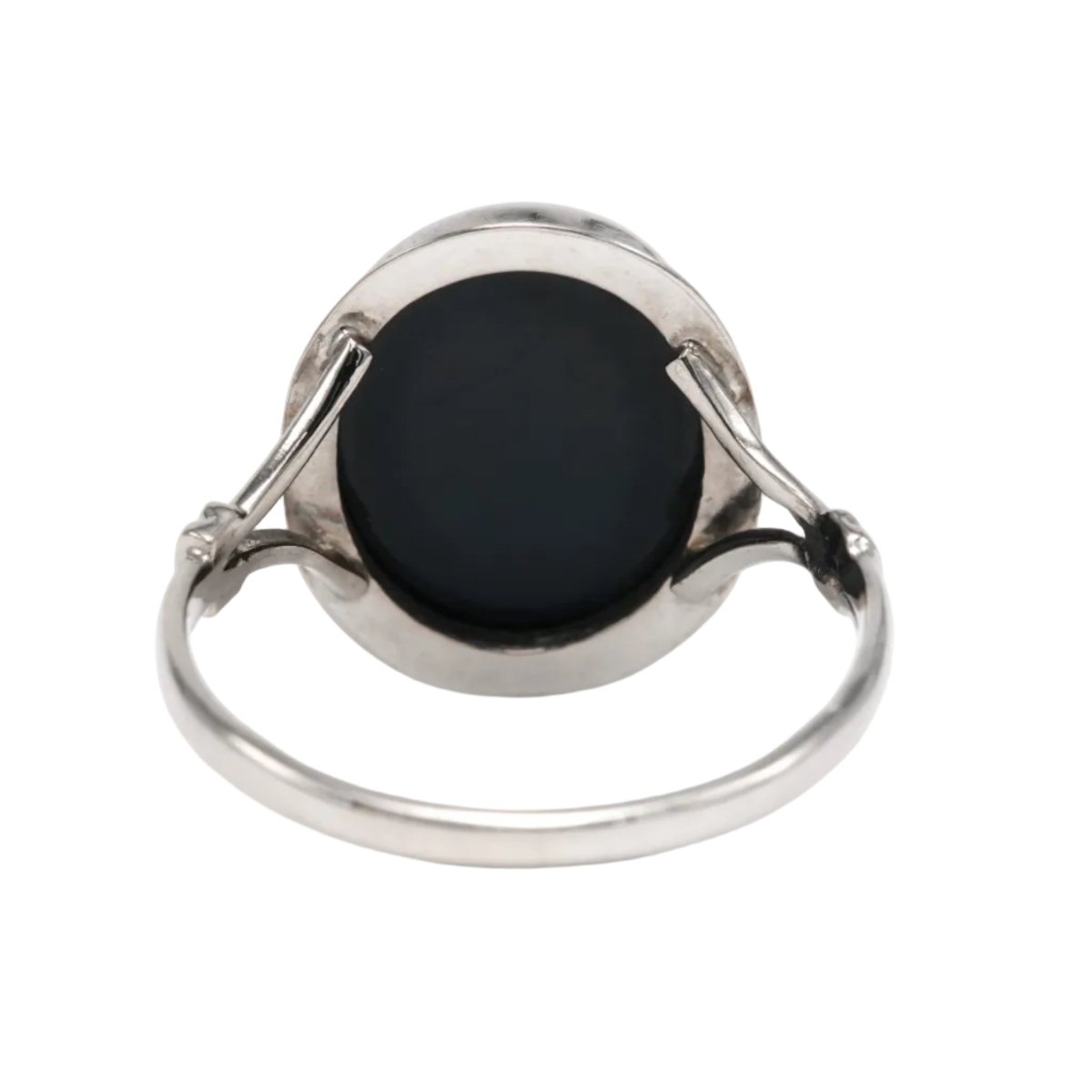 Bague en or blanc et agate - Castafiore