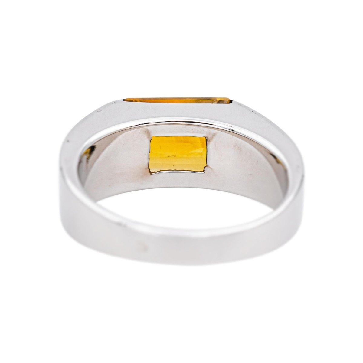 Bague en or blanc et citrine - Castafiore