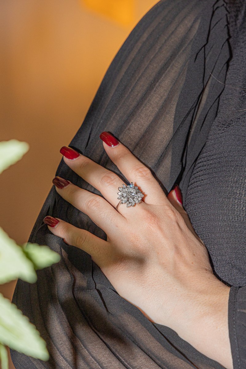 Bague en or blanc et diamant - Castafiore